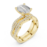 Gold Ring DDLR-300, Oval center stone, Yellow Gold, view 2