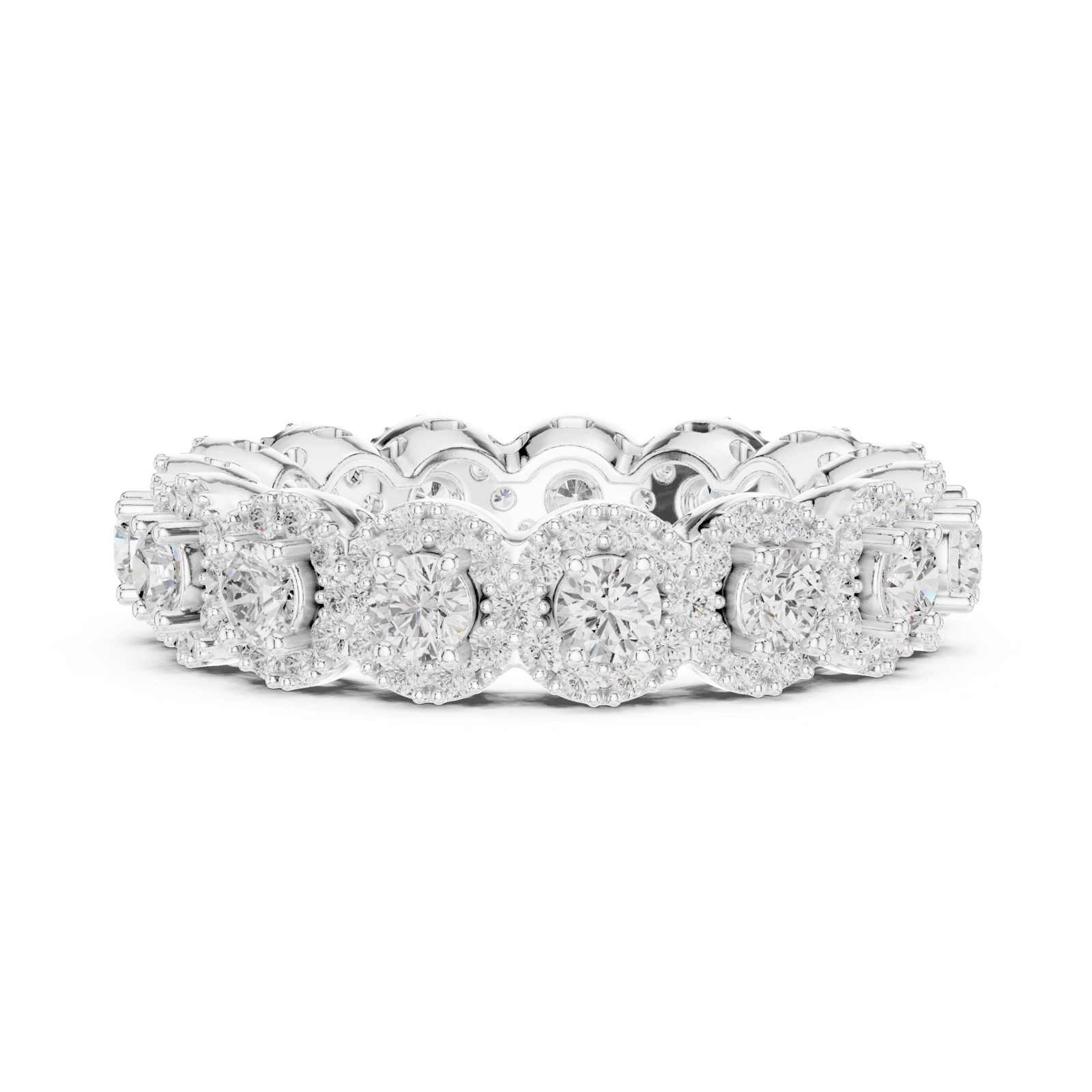 Gold Ring DDLR-307, White Gold, view 3