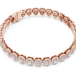 14K Solid Gold Lab Diamond Bracelet, Rose Gold, view 2
