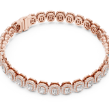 14K Solid Gold Lab Diamond Bracelet, Rose Gold, view 2