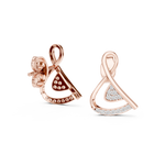 Gold Earrings 12-10028@E, Rose Gold, view 1
