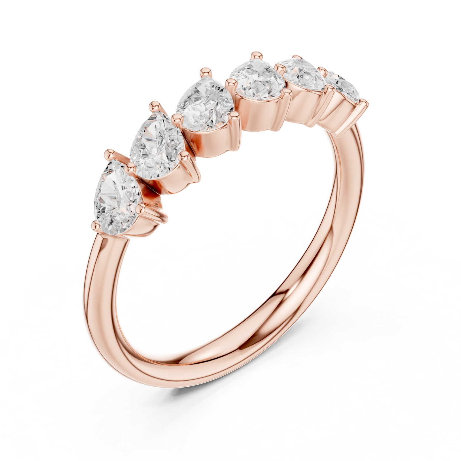 Gold Ring DDLR-580, Rose Gold, view 2