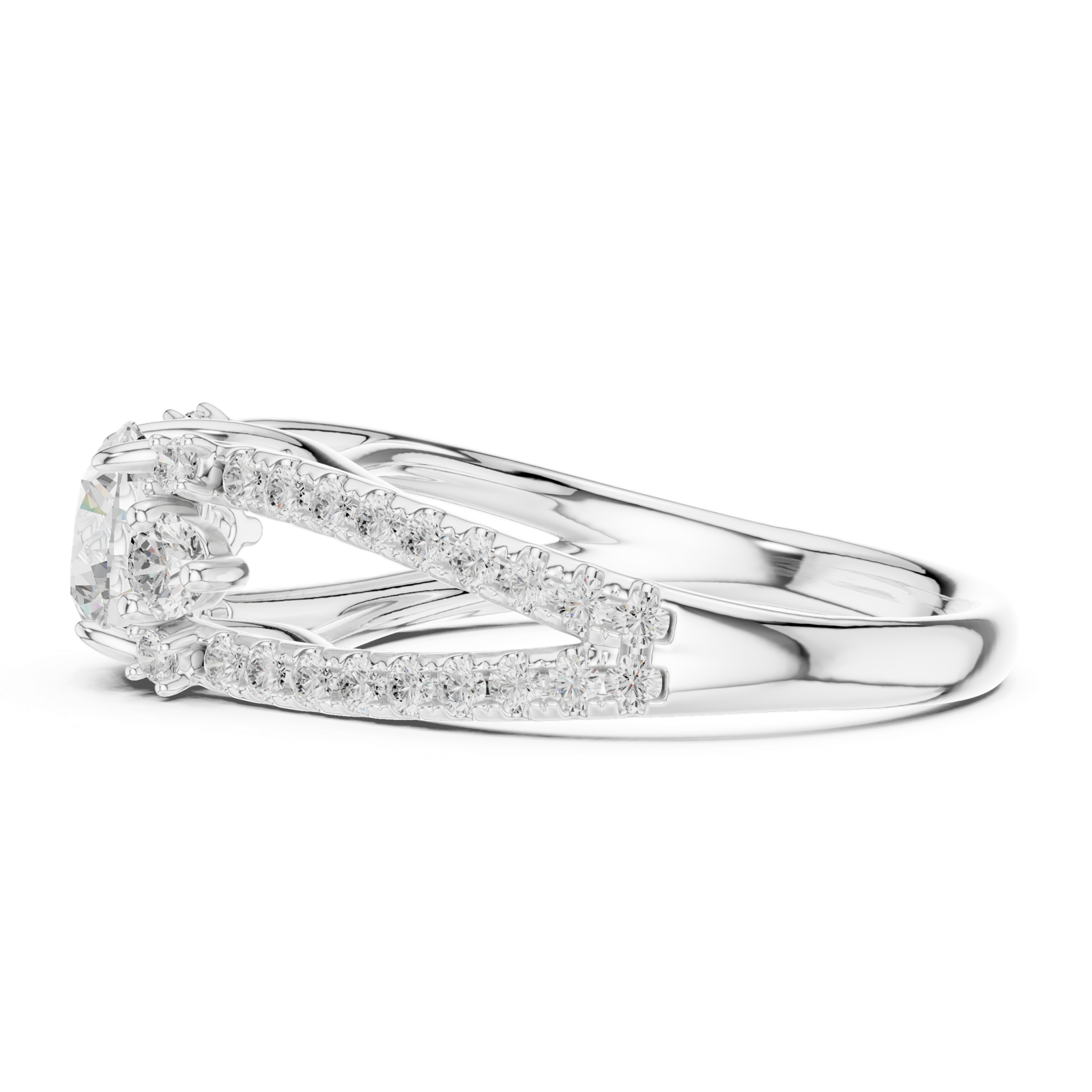 Gold Ring DDLR-794, White Gold, view 3