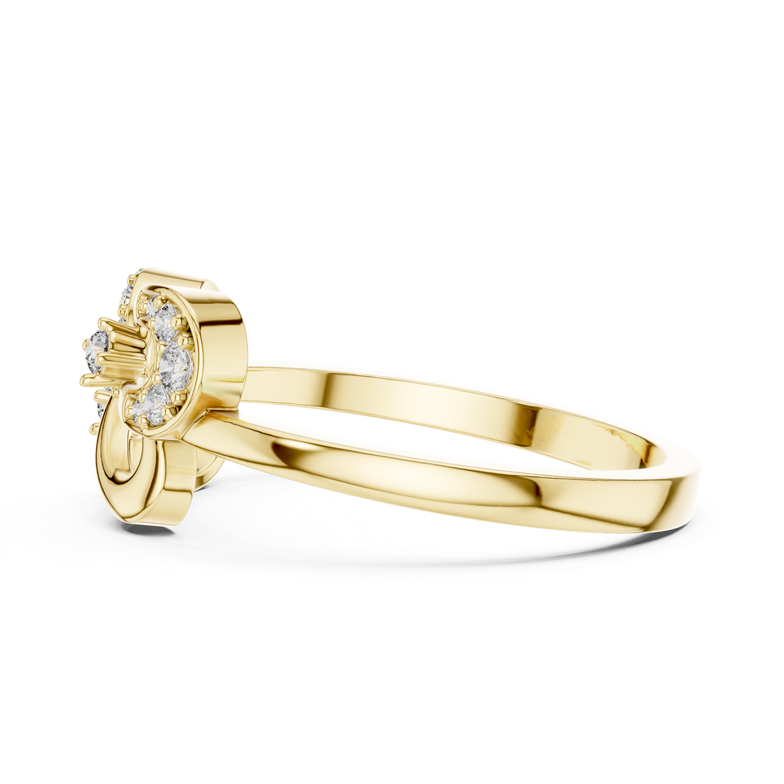 Gold Ring LR-01 (65), Yellow Gold, view 3