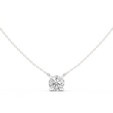 Gold Jewelry DDPO-001, Round center stone, White Gold