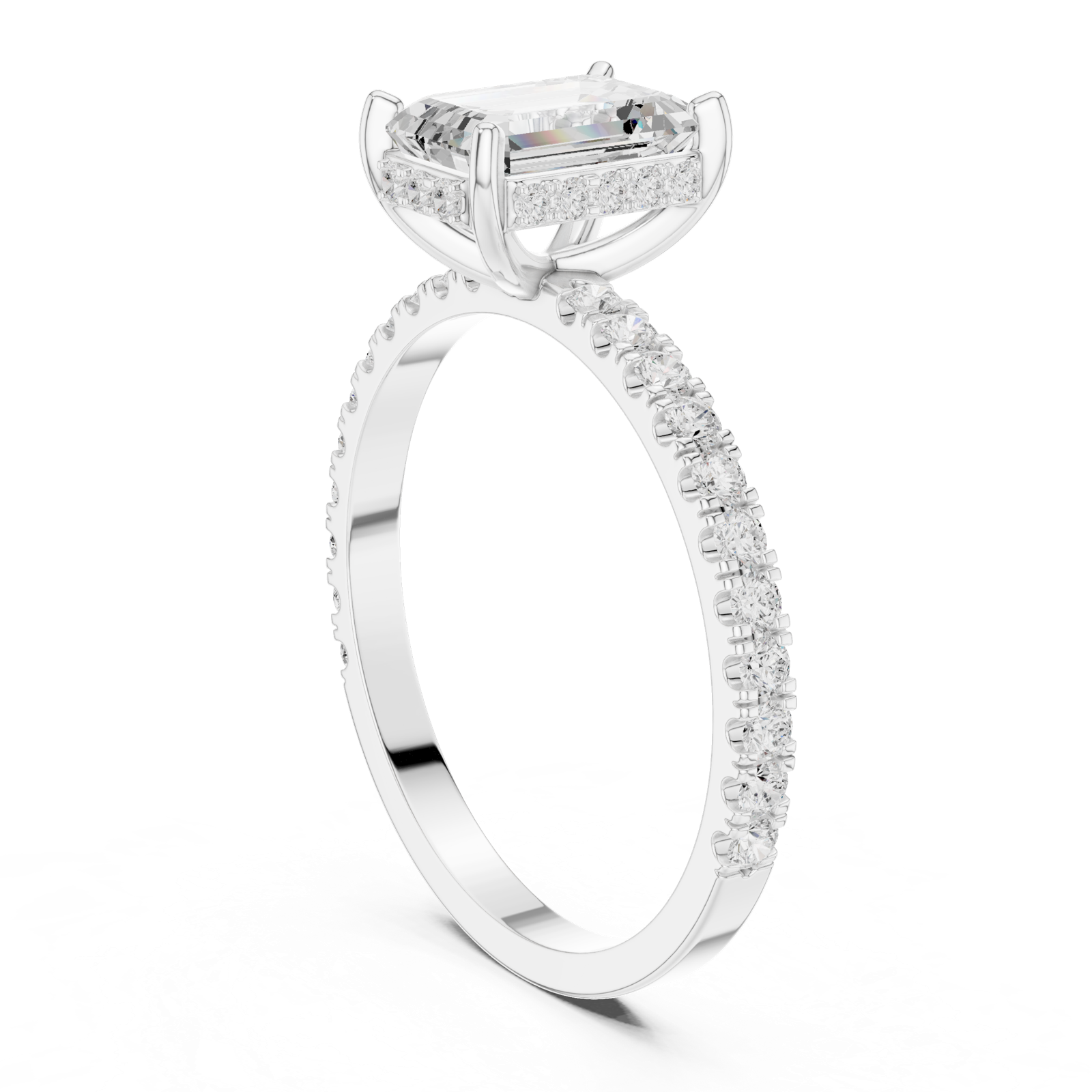 Gold Ring DDLR-1065, White Gold, view 1