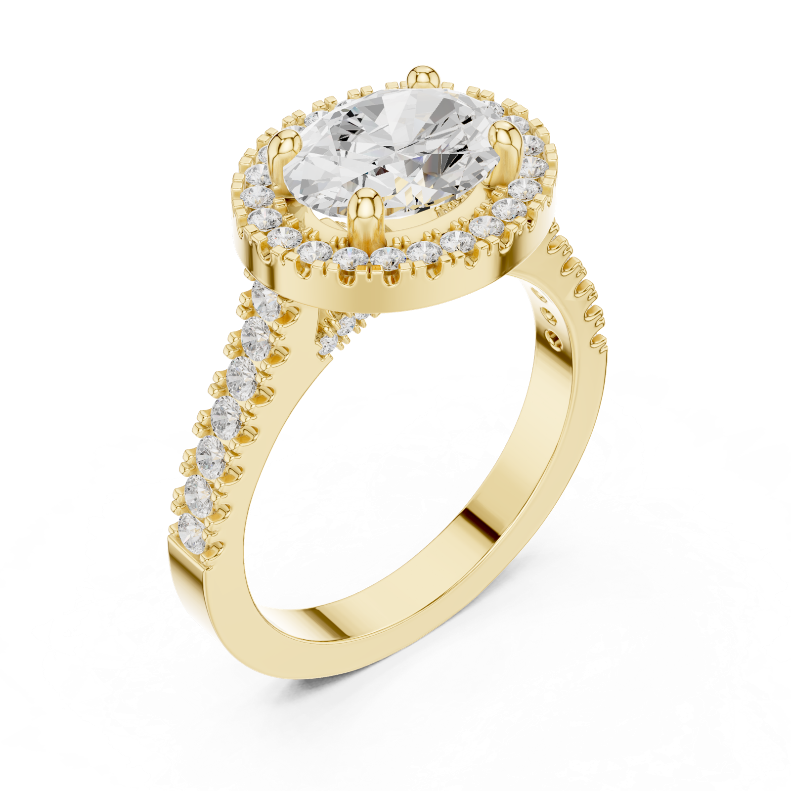 Gold Ring DDLR-322, Yellow Gold, view 2