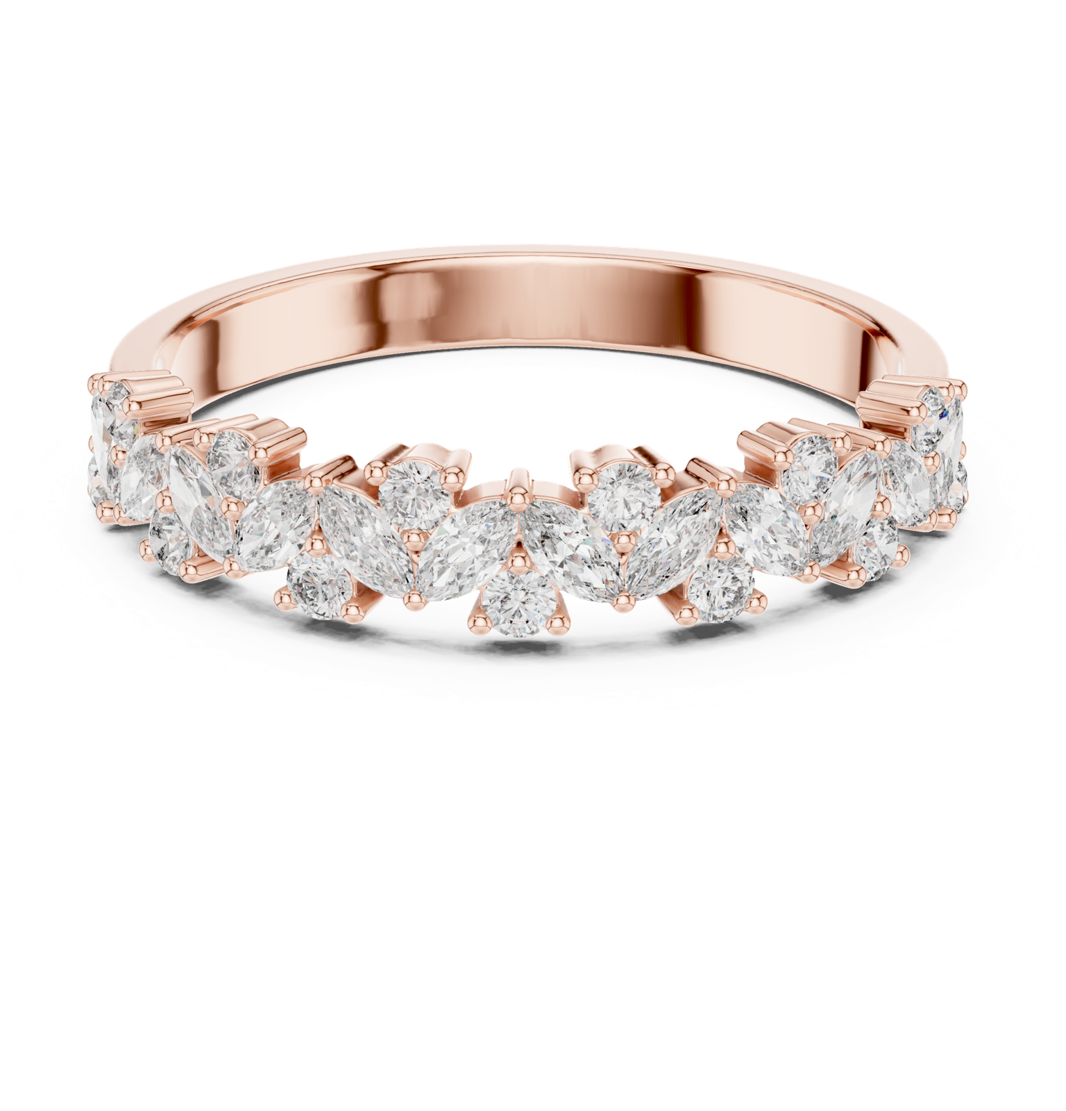 Gold Ring HLR-21, Rose Gold, view 4