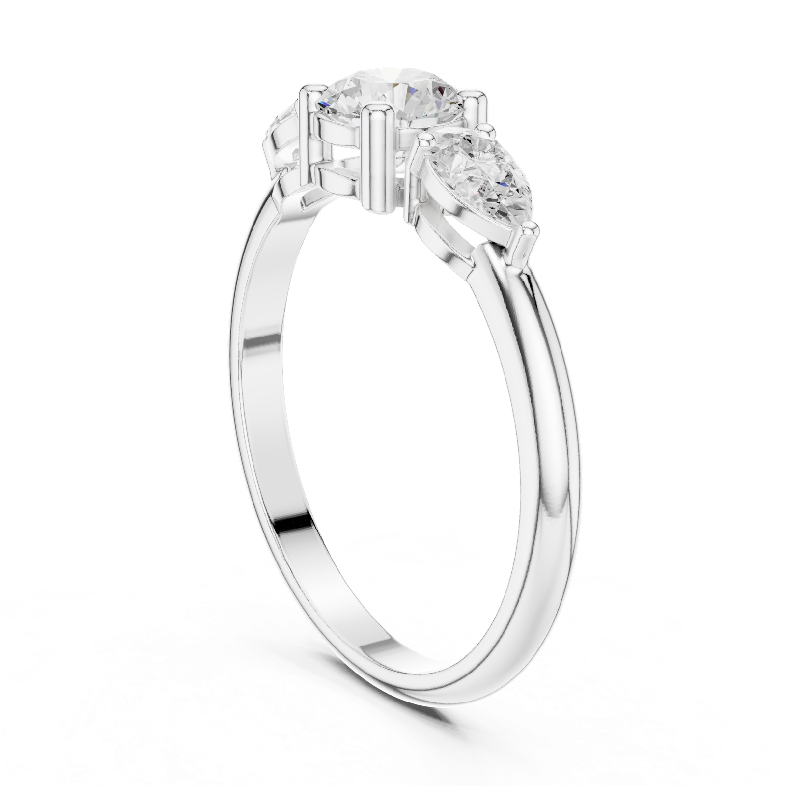 Gold Ring JLR-99, White Gold