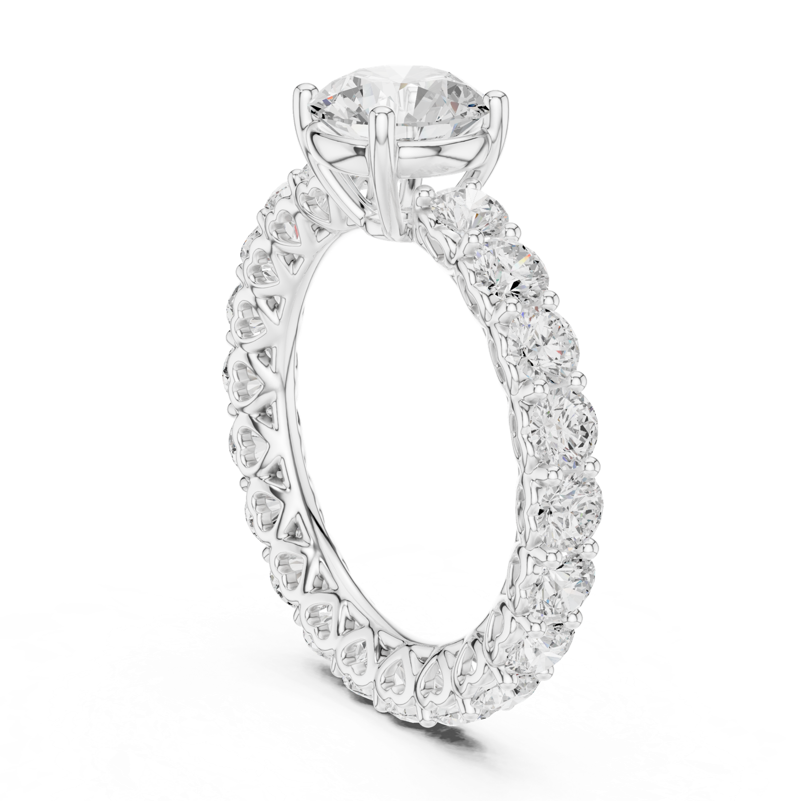 Gold Ring DDLR-693, White Gold, view 1