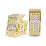 Gold Earrings L03-5, Yellow Gold, view 1