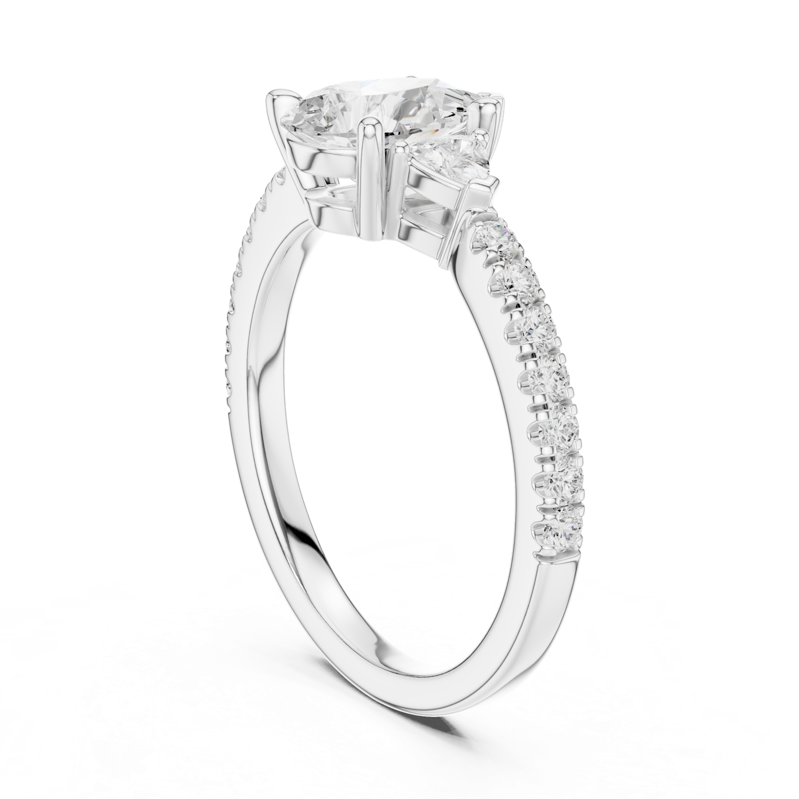 Gold Ring DDLR-860, White Gold, view 1