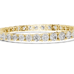 14K Solid Gold Lab Diamond Bracelet, Yellow Gold, view 3
