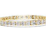 14K Solid Gold Lab Diamond Bracelet, Yellow Gold, view 3