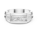 Gold Men's Ring GGR-0018, White Gold, view 4