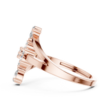 Gold Ring ALR-162, Rose Gold, view 3