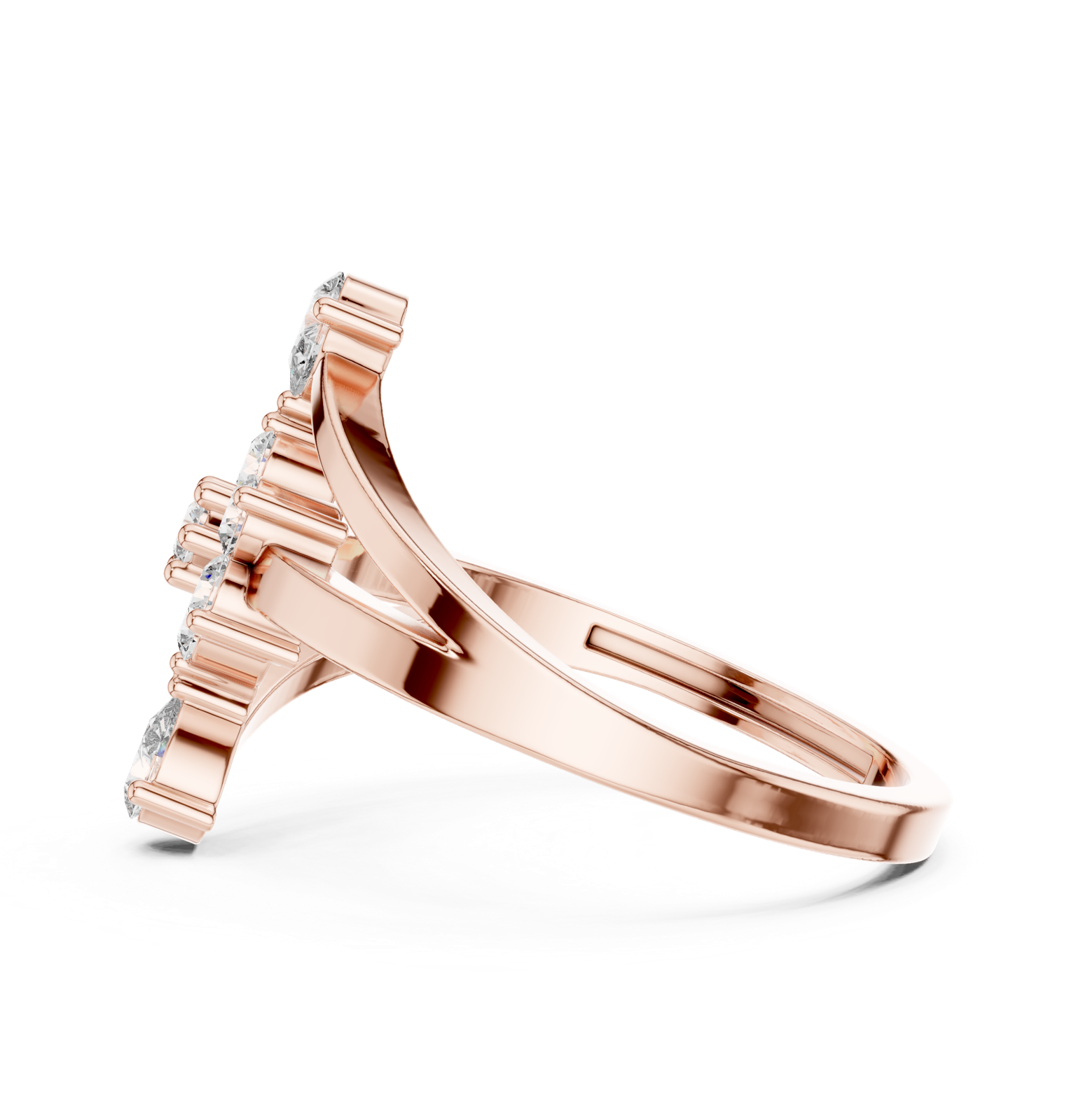 Gold Ring ALR-162, Rose Gold, view 3