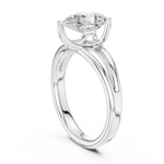 Gold Jewelry L36-7, Pear center stone, White Gold, view 1