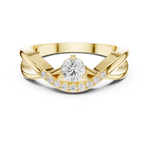 Gold Ring DDLR-829, Yellow Gold, view 4