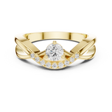 Gold Ring DDLR-829, Yellow Gold, view 4