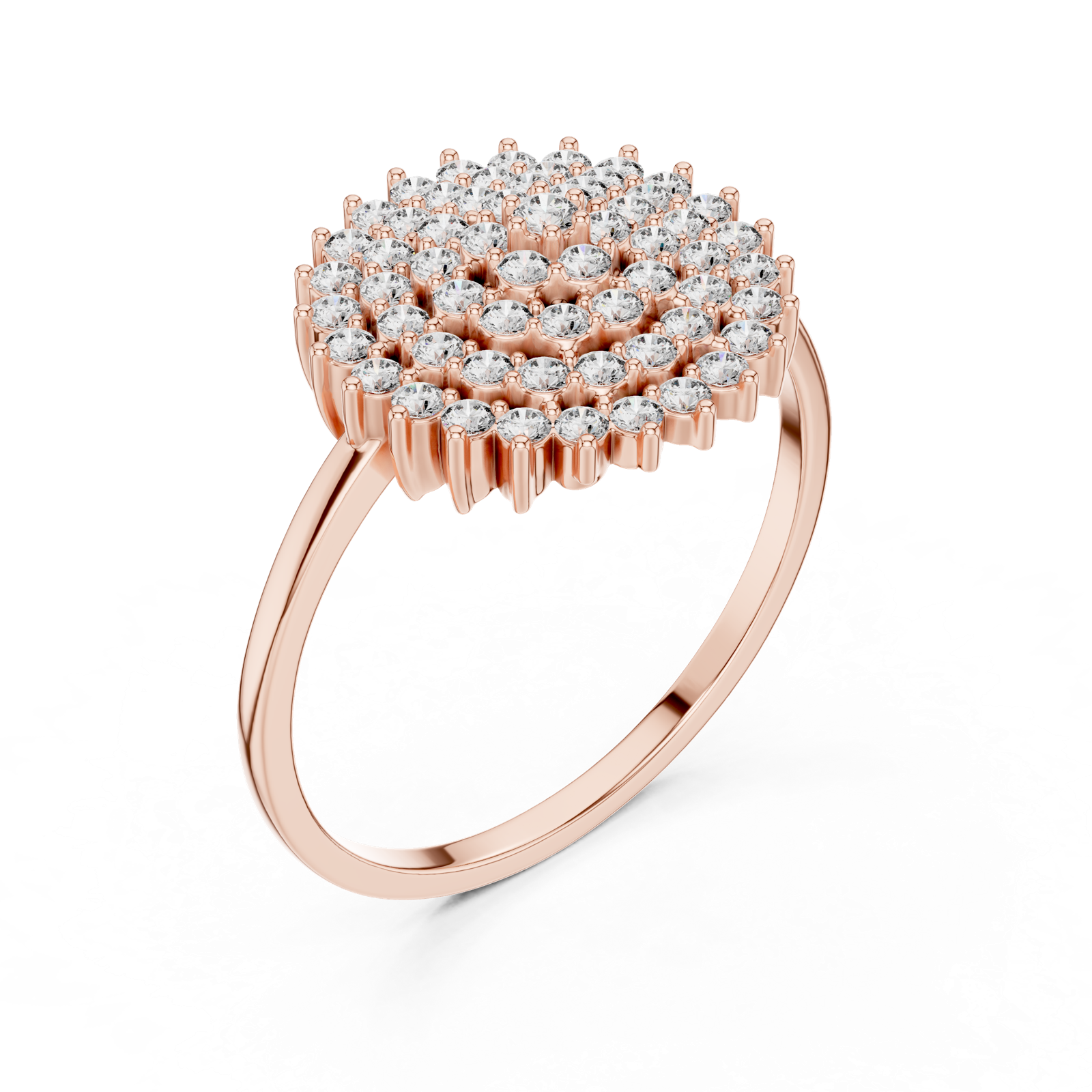 Gold Ring DR-6304, Rose Gold, view 2
