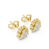 Gold Earrings 9-10040E, Yellow Gold, view 2