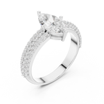 Gold Ring DDLR-1103, White Gold, view 2