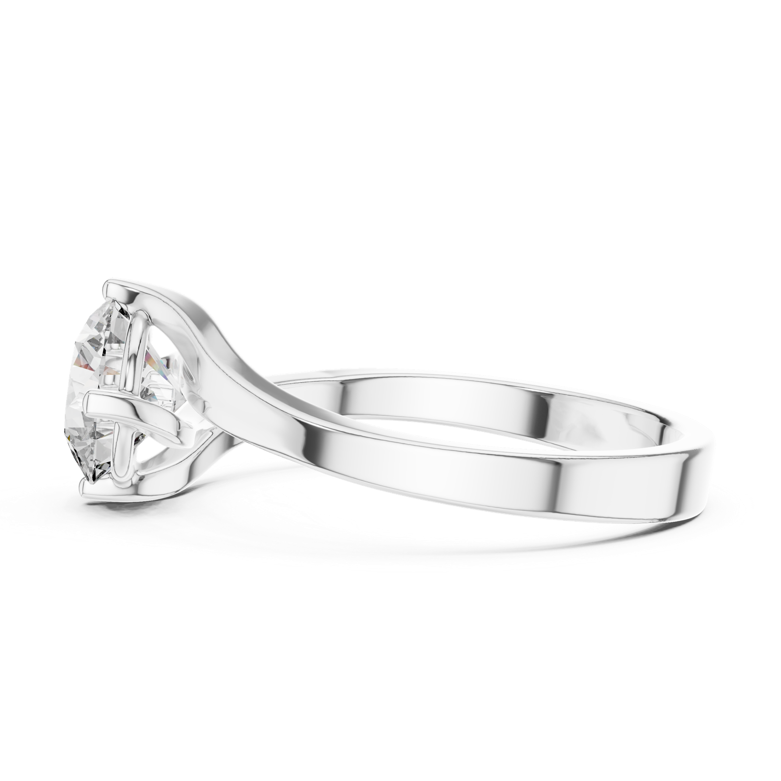 Gold Ring LR-0013, White Gold, view 3