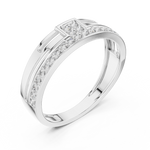 Gold Ring LR-01 (9), White Gold, view 2