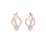 Gold Earrings 12-10014@E, Rose Gold