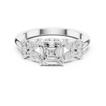 Gold Ring DDLR-1110, White Gold, view 4