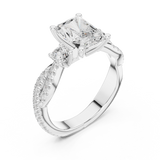 Gold Ring DDLR-1039, White Gold, view 2