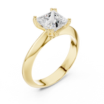 Gold Jewelry L36-8, Princess center stone, Yellow Gold, view 2