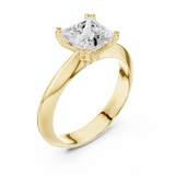 Gold Jewelry L36-8, Princess center stone, Yellow Gold, view 2