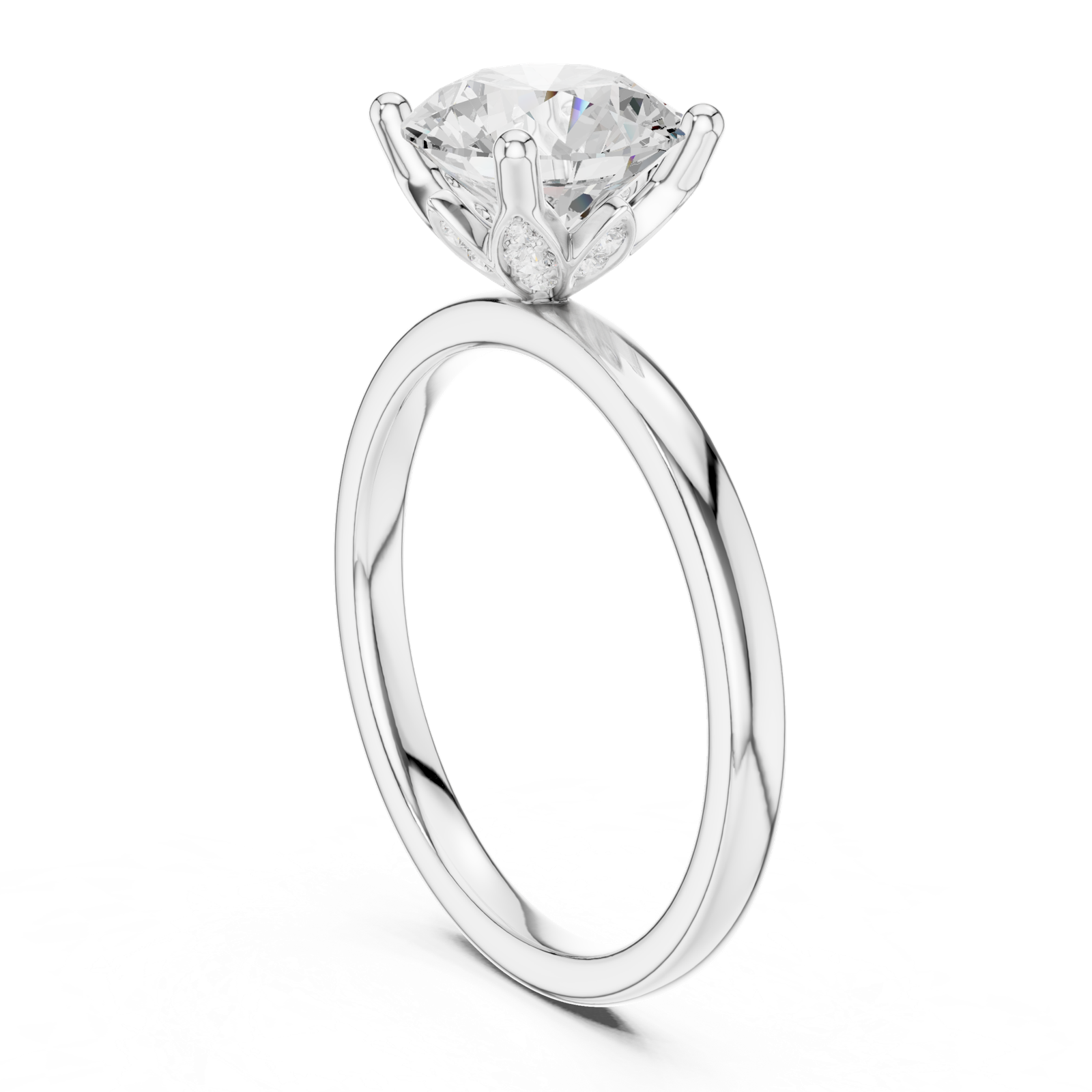 Gold Ring DDLR-847, White Gold, view 1