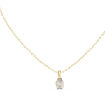 14K Solid Gold Lab Diamond Solitaire Pendant Necklace, Yellow Gold, view 1