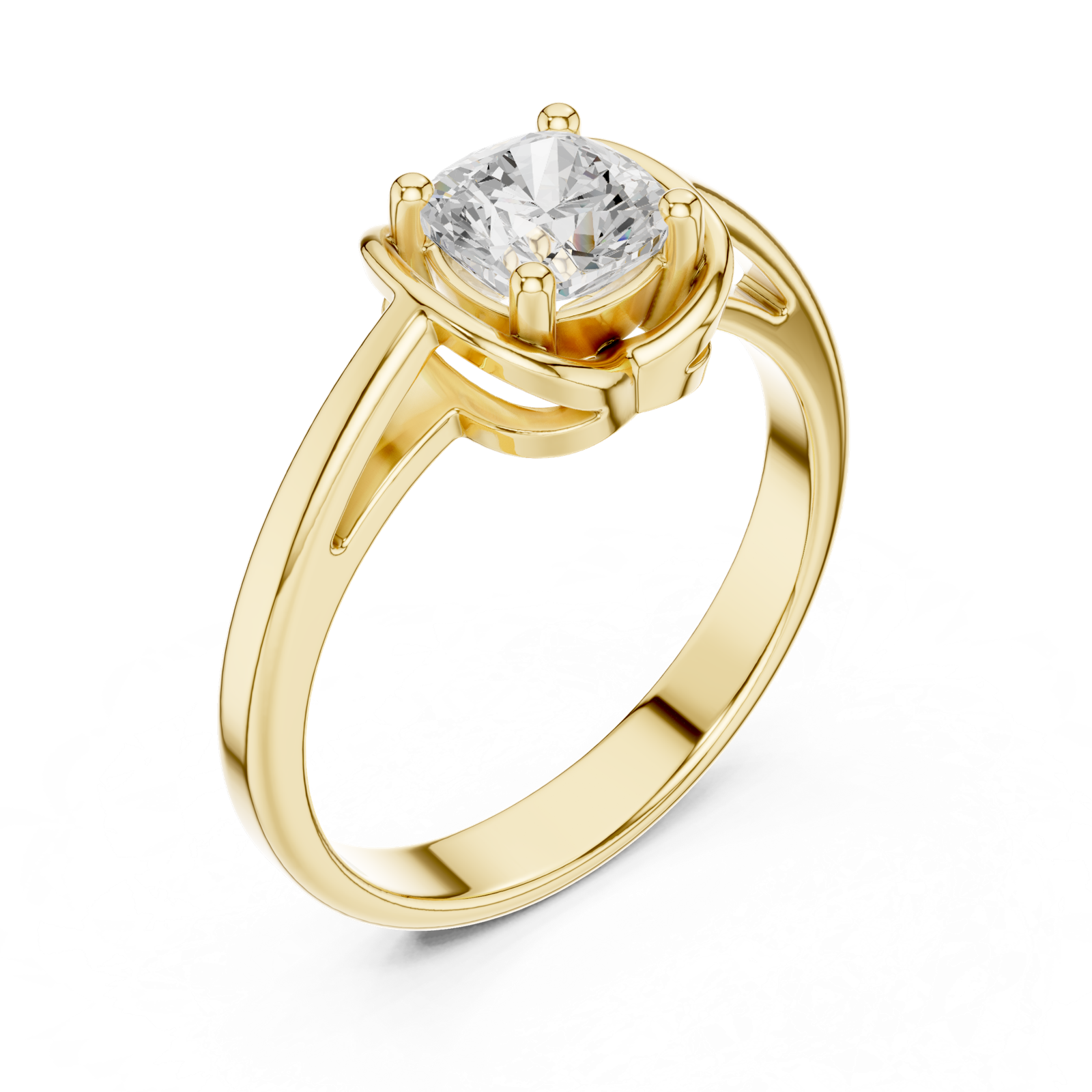 Gold Ring DDLR-503, Yellow Gold, view 2