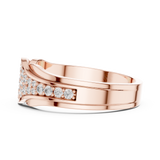 Gold Ring DDLR-456, Rose Gold, view 3