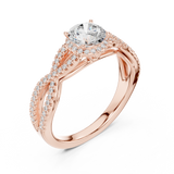Gold Ring LR-0232, Rose Gold, view 2
