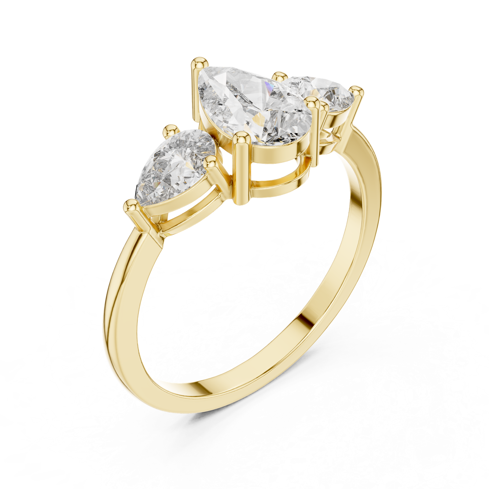 Gold Ring HLR-18, Yellow Gold, view 2