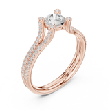 Gold Ring LR-0343, Rose Gold, view 2