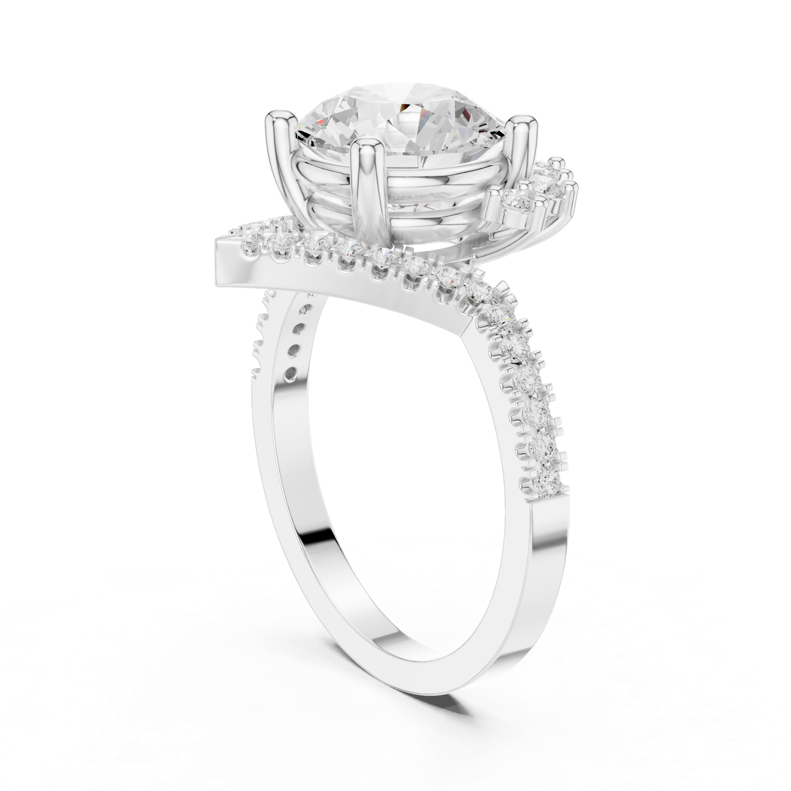 Gold Ring DDLR-406, White Gold