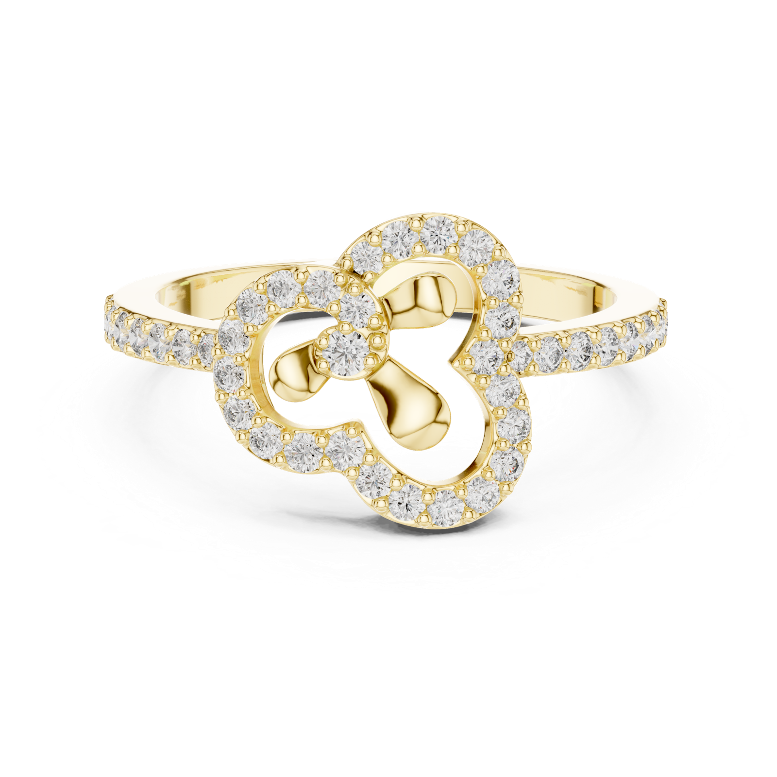 Gold Ring LR-01 (69), Yellow Gold, view 4