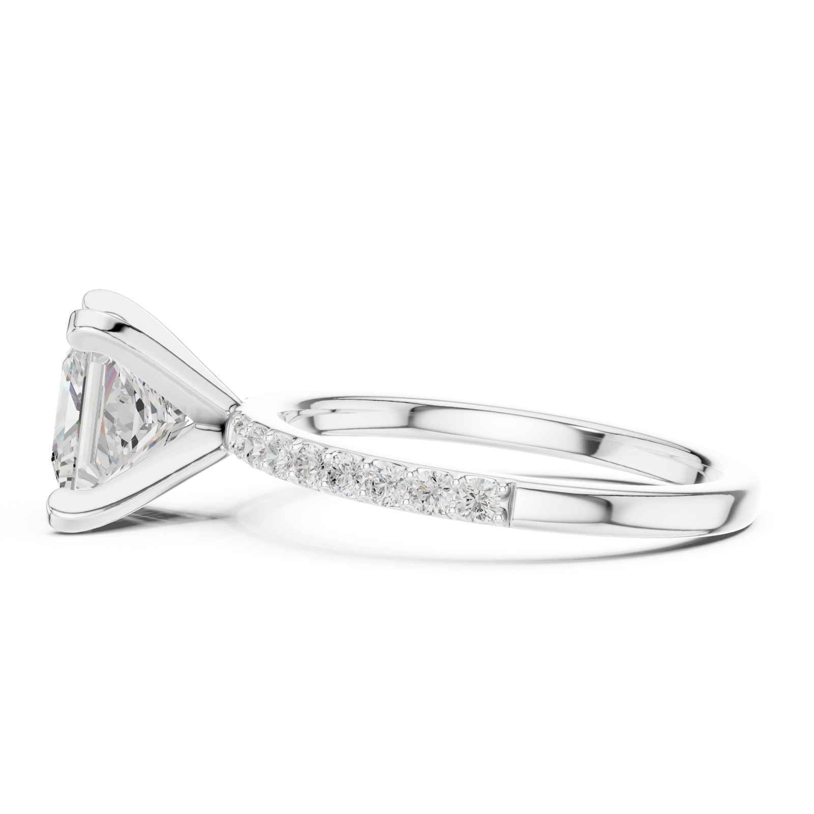 Gold Ring DDLR-890, White Gold, view 3