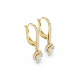 Gold Jewelry DDER-034, Heart center stone, Yellow Gold, view 1