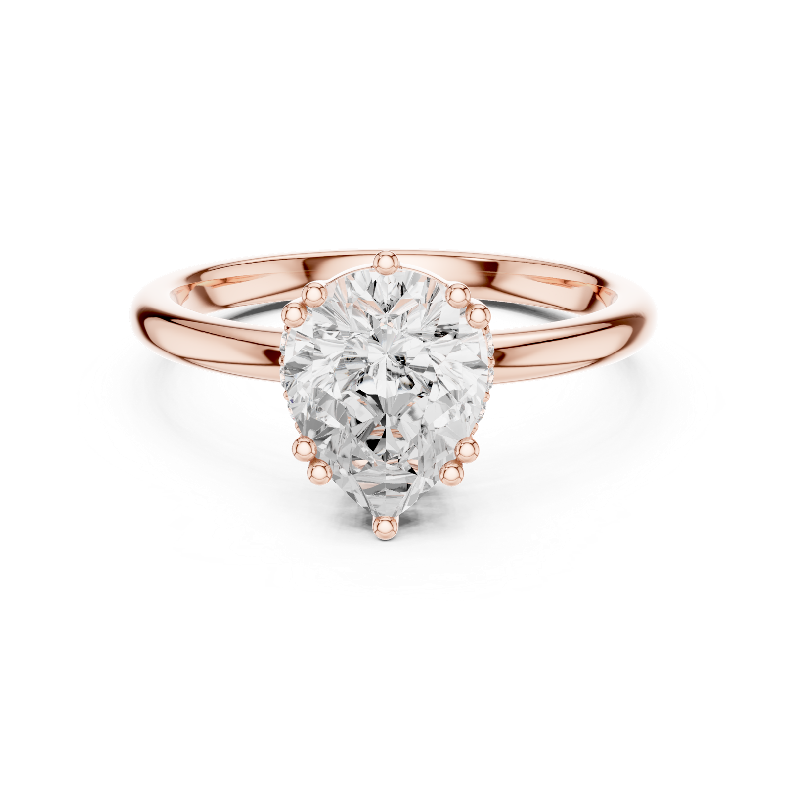 Gold Ring DDLR-928, Rose Gold, view 4
