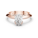 Gold Jewelry L36-8, Pear center stone, Rose Gold