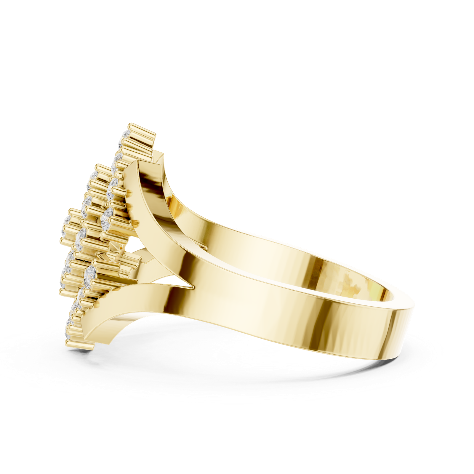 Gold Ring DDLR-461, Yellow Gold, view 3