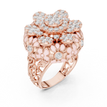 Gold Ring DDLR-767, Rose Gold, view 2
