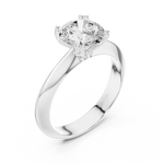 Gold Jewelry L36-8, Round center stone, White Gold, view 2